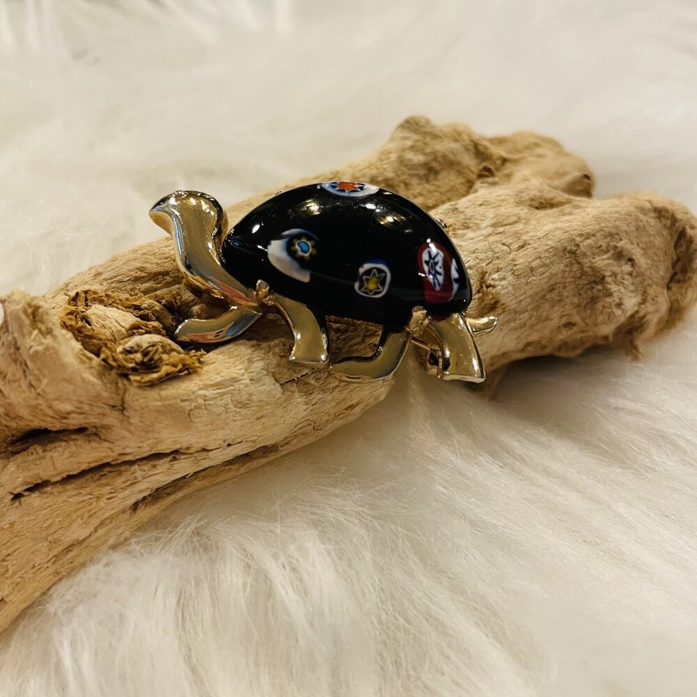 Vintage Signed Eisenberg "Art Series" Turtle Pin